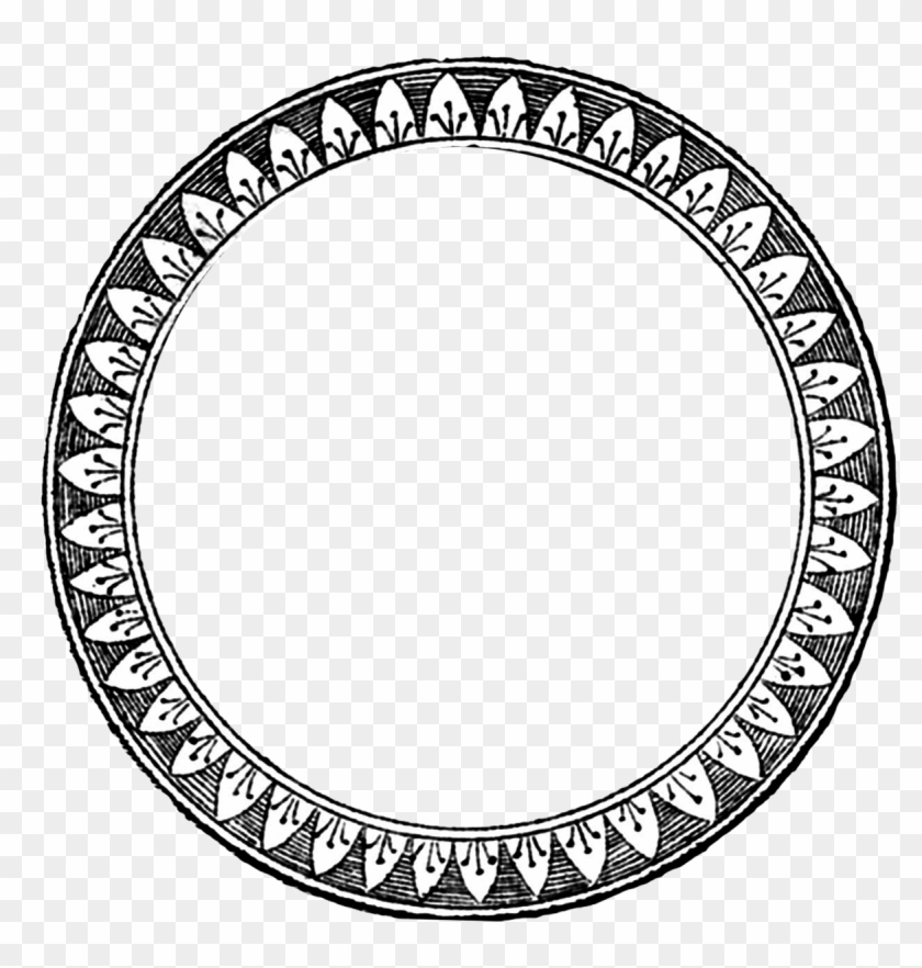 Vintage, Antique, Frame, Round, Ornate, Old, Historic - Blank Jam Jar Labels Clipart #832102