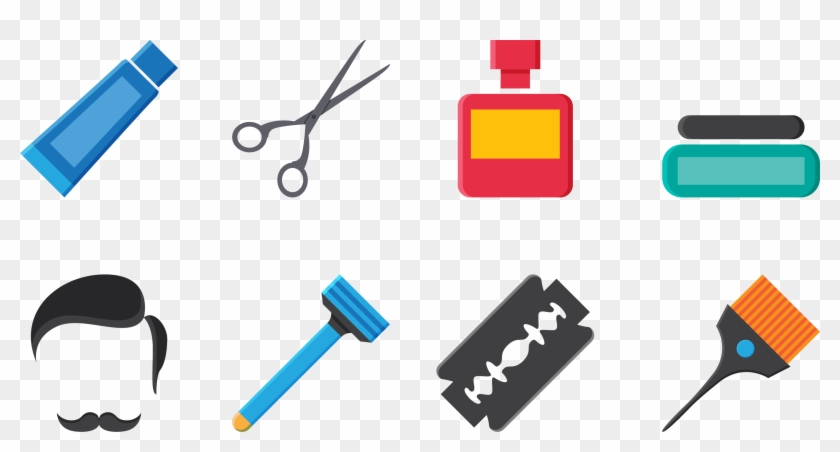 Comb Scissors Barber Clip Art - Lamina De Barbear Desenho - Png Download #832384