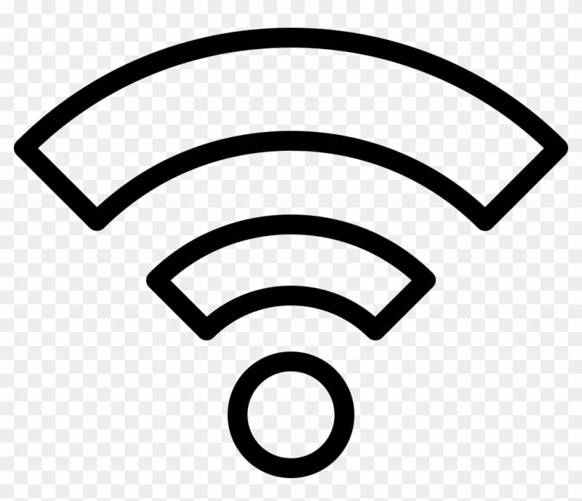 Wifi Outline Symbol In A Circle Comments - Wifi Png Icon White Clipart
