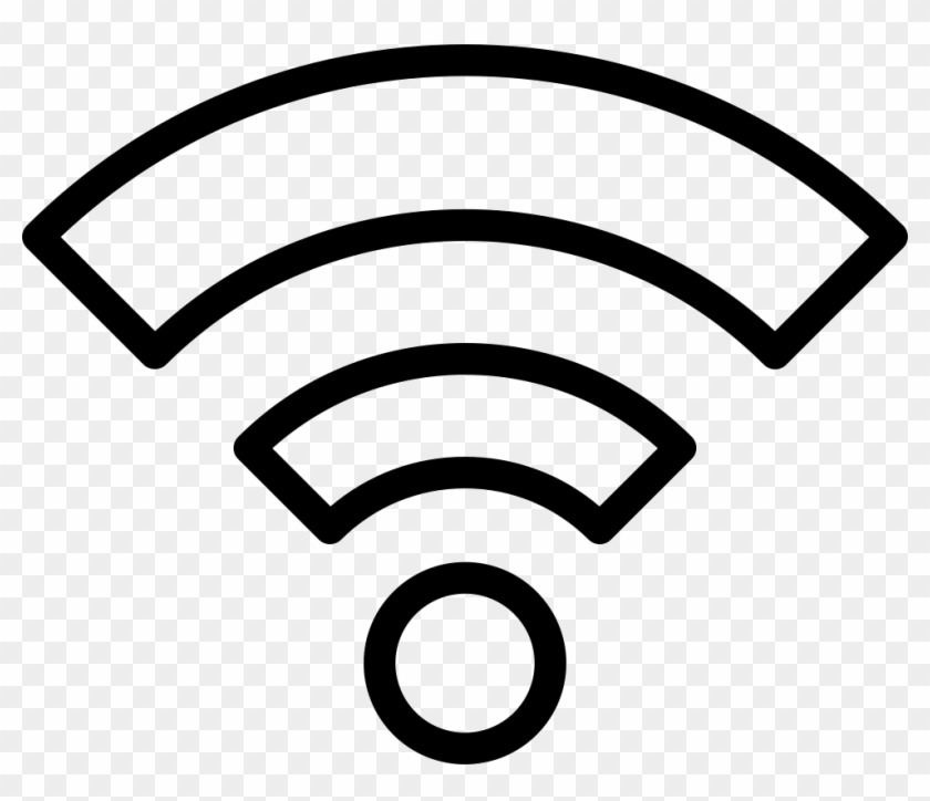 Wifi Outline Symbol In A Circle Comments - Wifi Png Icon White Clipart #832414