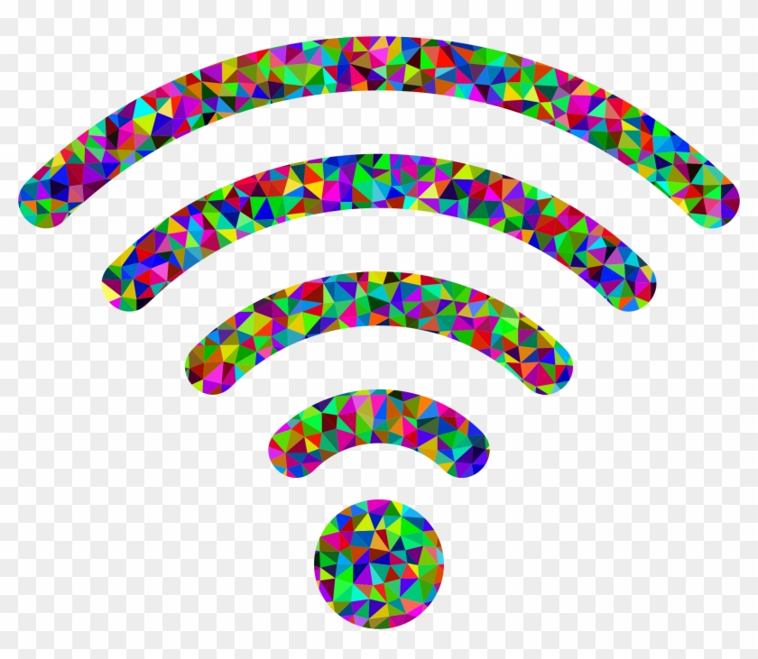 This Free Icons Png Design Of Low Poly Prismatic Wifi Clipart #832641