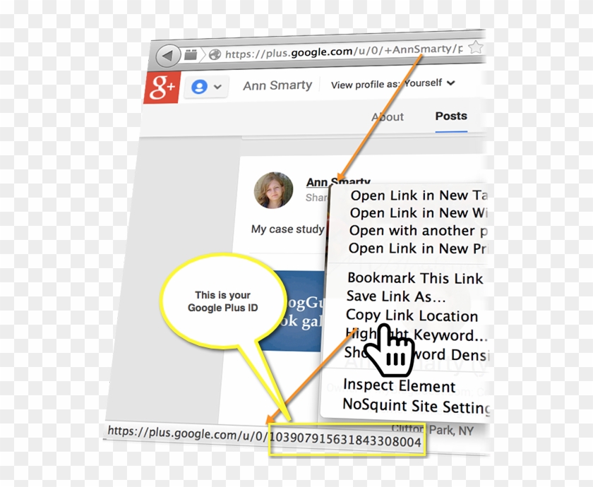Google Plus Trick - Right Click Clipart