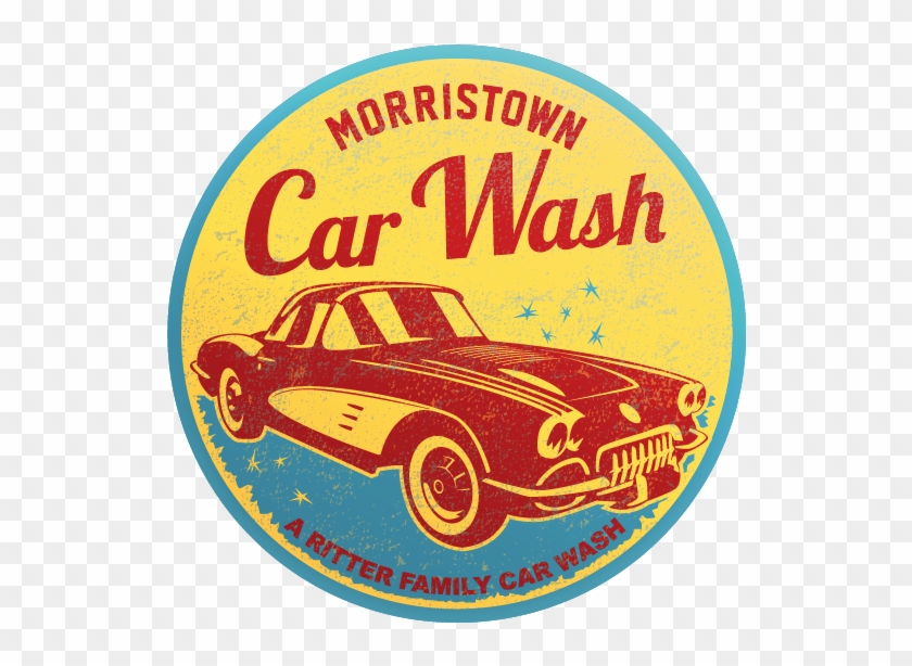 Vintage Car Wash Logo Clipart