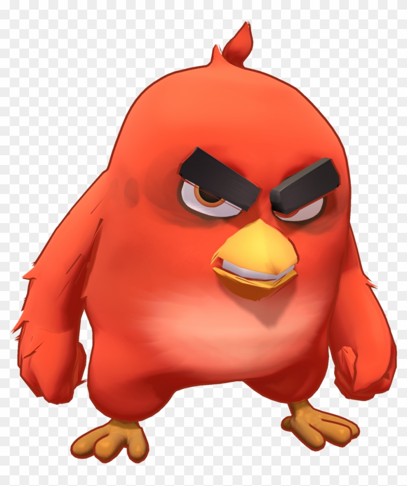 Angry Fire Png - Angry Birds Red 3d Model Clipart