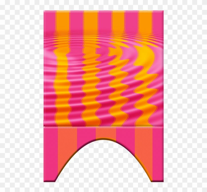 Headboard Pink Orange Water Ripple Size - Arch Clipart #834701