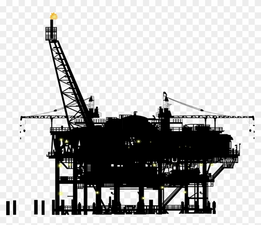 Graphic Freeuse Library Industry Platform Petroleum - Black And White Offshore Platform Clipart #834794