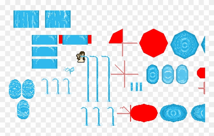 Agua - Water Ripple Pixel Art Clipart #834874