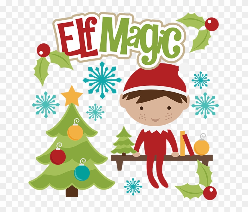 Elf Magic Svg Christmas Svg Files Elf Svg File Shelf - Christmas Elf On Shelf Clipart - Png Download