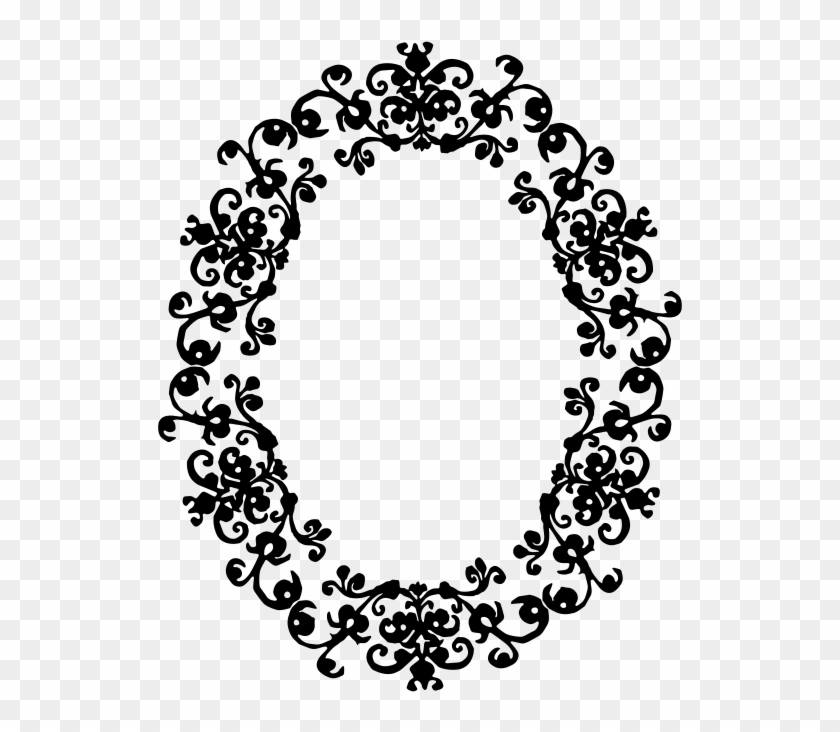 Jpg Black And White Library Marco Redondo De Flores - Marcos Dorado Redondos Png Clipart