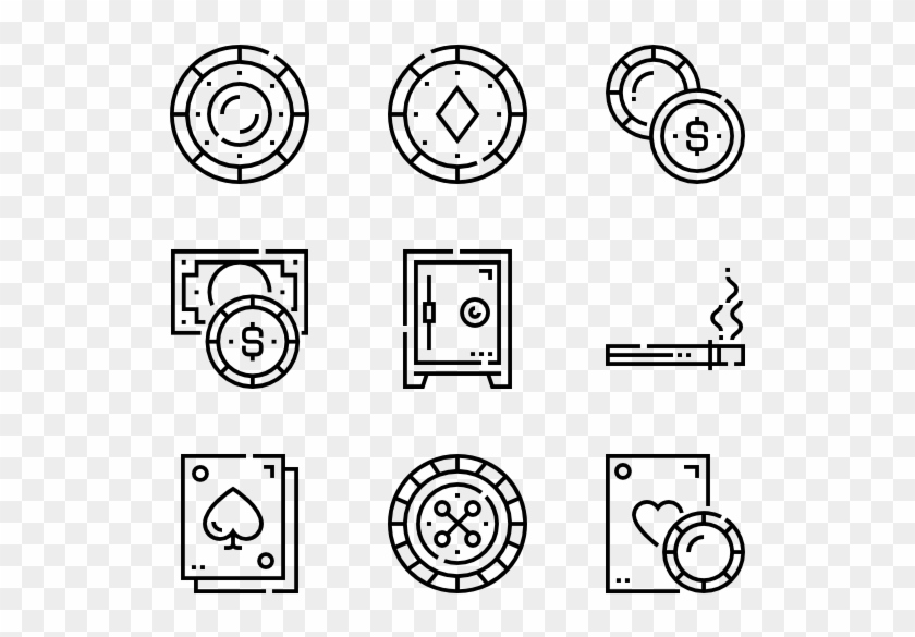 Casino - Corruption Icons Clipart #836391
