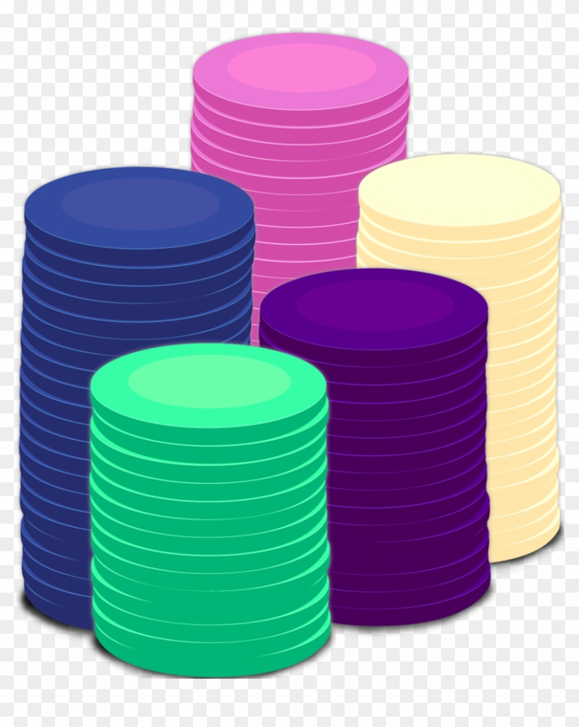 2 3 Chips Stacked - Fish Roulette Clipart