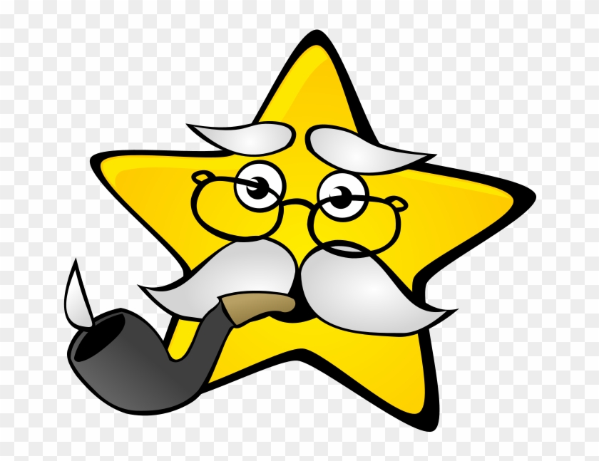 Star Night Sky Clip Art - Old Star Cartoon - Png Download #837095