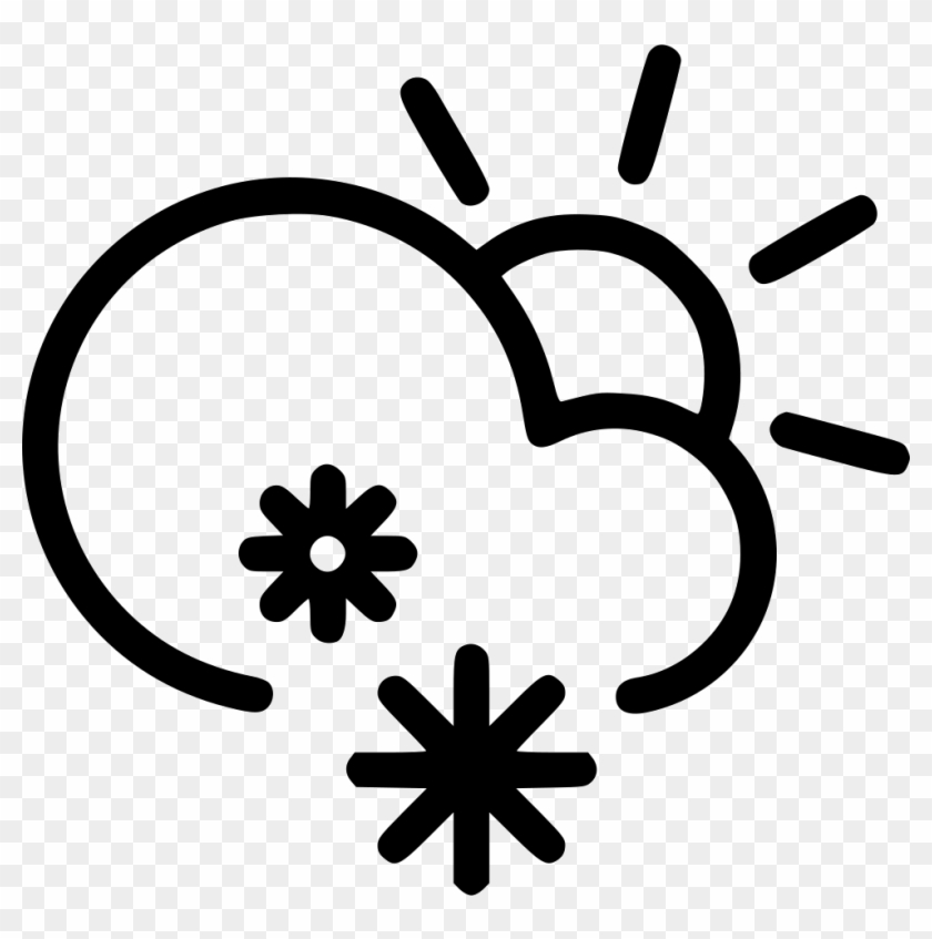 Snow Cloud Png Black And White Transparent Snow Cloud - Cloud Sun Wind Clipart #837547