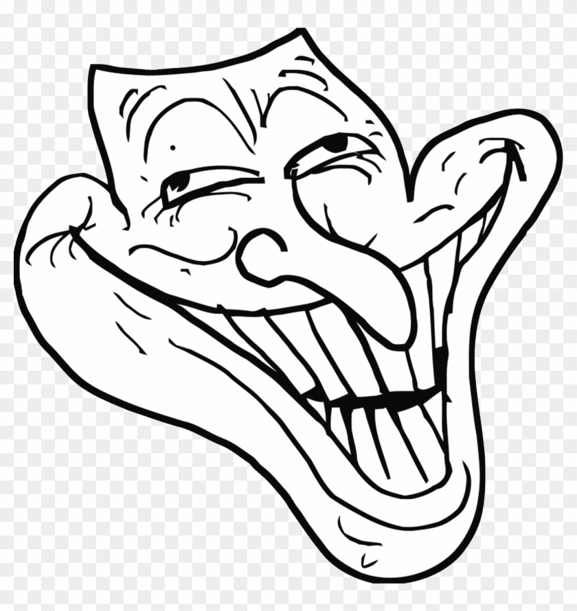 Trollface Png Transparent - Weird Troll Face Clipart