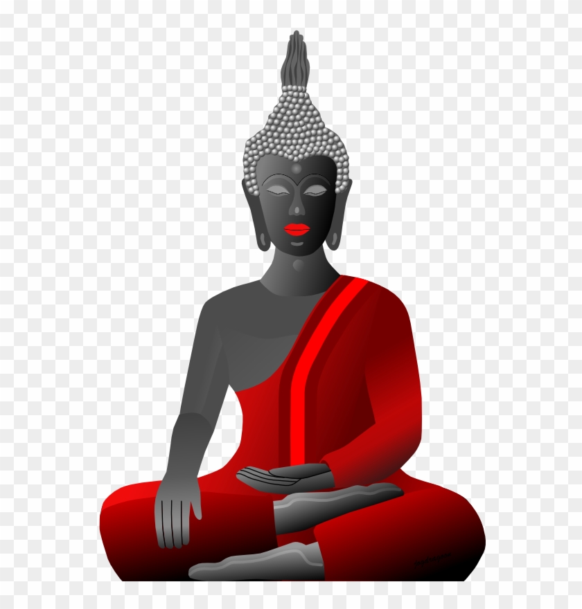 Buddha Clipart Desire - Red Buddha Clipart - Png Download