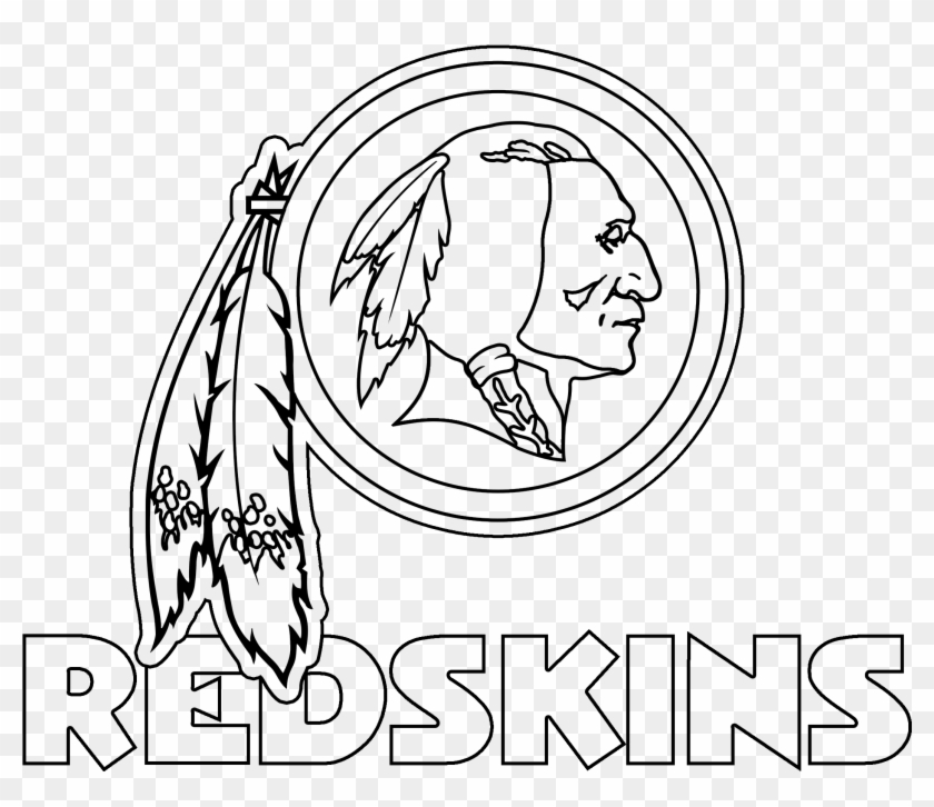 Washington Redskins Logo Stencil - Washington Redskins Coloring Page Clipart #838612