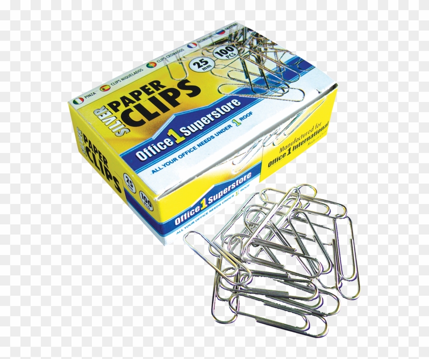 O1s Silver Paper Clips 25mm, 100pcs/paper Box - Png Download #838657