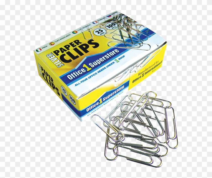 O1s Silver Paper Clips 25mm, 100pcs/paper Box - Png Download
