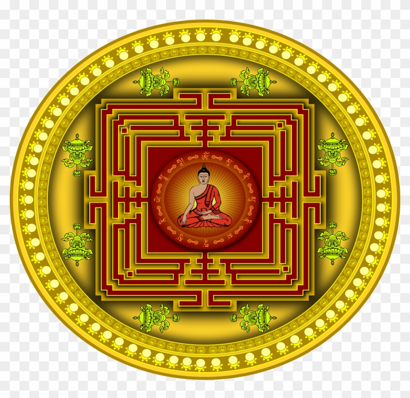 This Free Icons Png Design Of Mandala With Buddha Clipart #839143