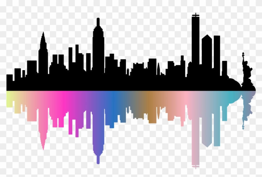 Sticker Skyline De Newyork Design Ambiance Sticker - New York Skyline Png Art Clipart #839313