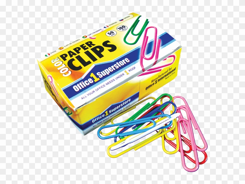 O1s Color Paper Clips 50mm, 100 Pcs/box - Paper Clip In A Box - Png Download