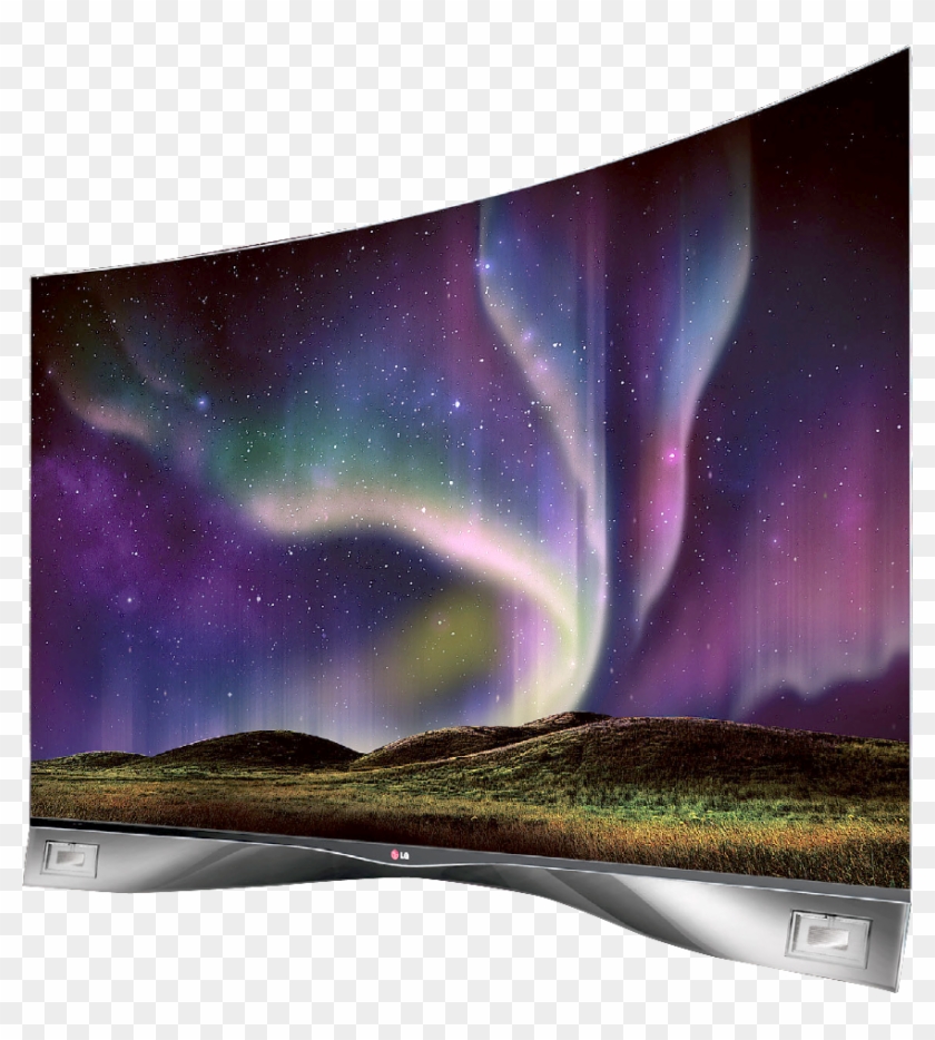 The Curved Oled Tv Is Only - Lg Oled Tv Png Clipart