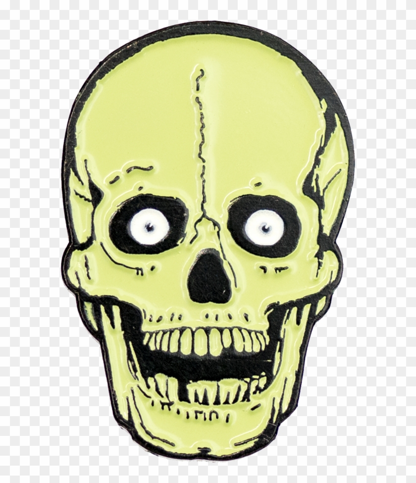 Green Skull Enamel Pin - Horror Movies Enamel Png Clipart #839867