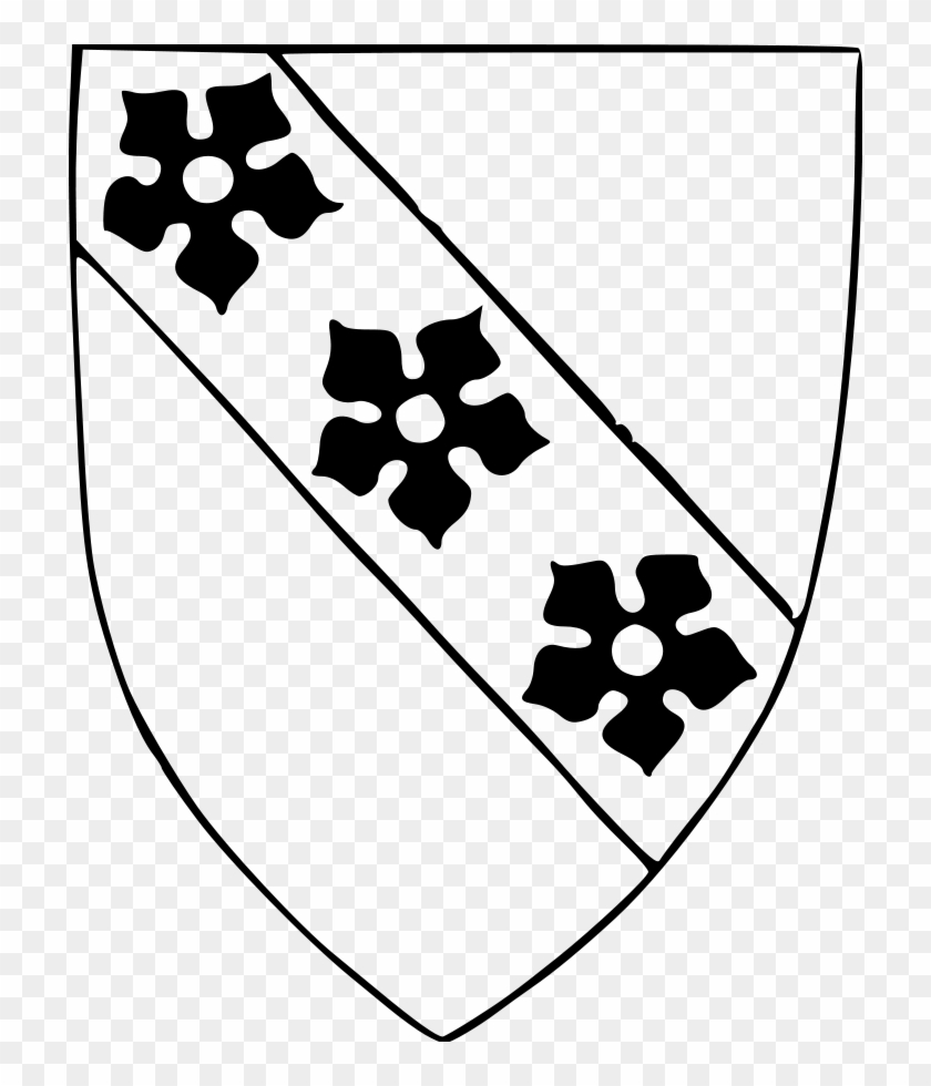 Cliparts Blank Shield - Knight Shield Black And White - Png Download