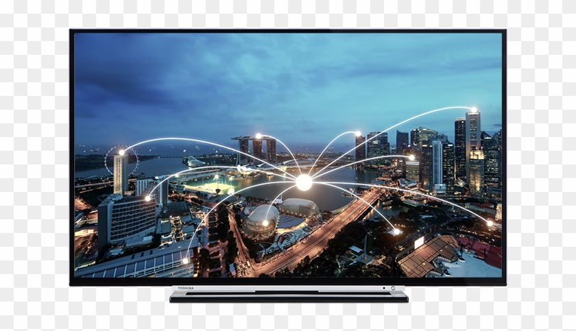 43" Toshiba Full Hd Wlan Tv Front - Toshiba 43l3763dg Clipart