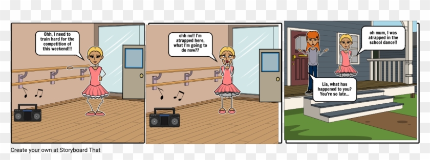 Trapped Dancer - Cartoon Clipart #840397