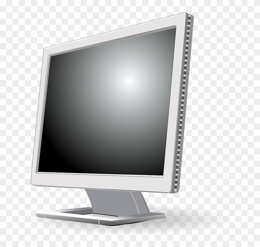 Monitor, Lcd, Screen, Hardware, Video, Flat - Lcd Clip Art - Png Download
