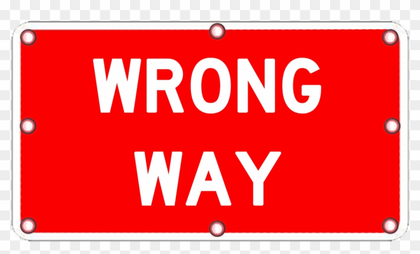 Wrong Way Sign - Sign Clipart #840792