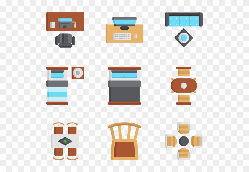 Furniture Top View - Furniture Top View Png Clipart #840957