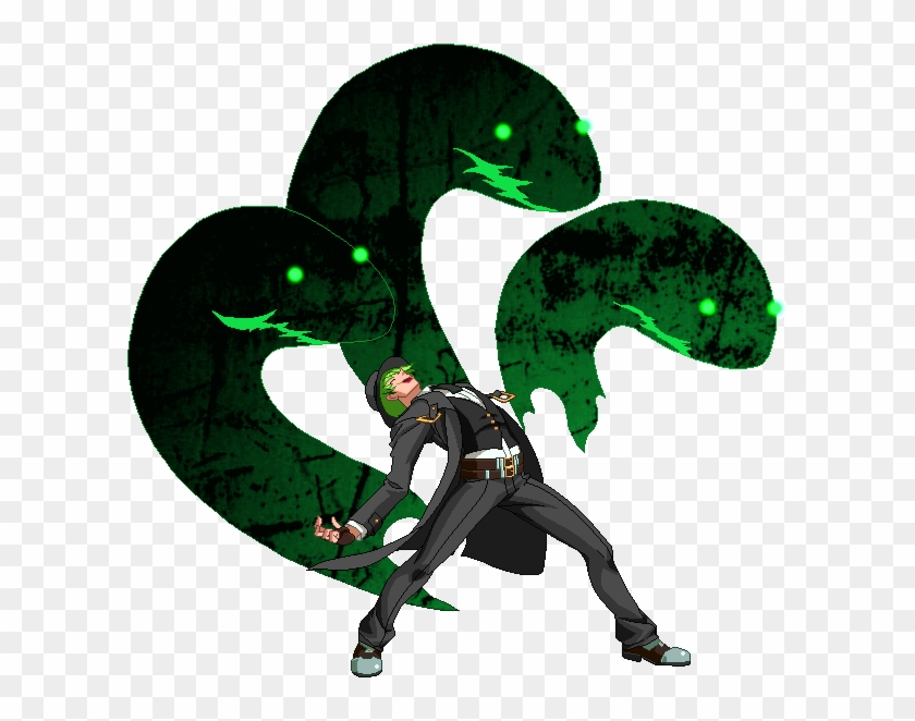 *this Is Actually His Distortion Drive 蛟竜烈華斬 In Game, - Ouroboros Blazblue Clipart