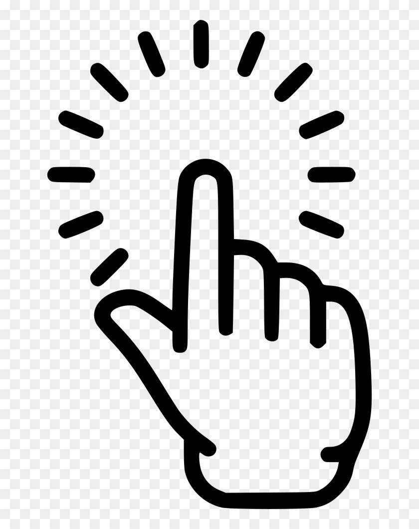 Point Pointing Finger Hand Click Touch Comments - Click Finger Icon Png Clipart