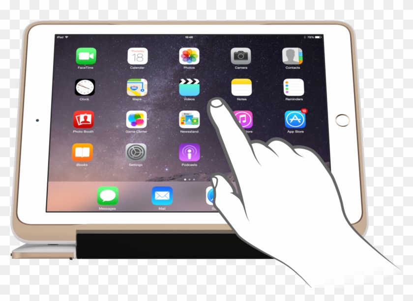 Illustrated Hand Pointing Gold - Clamcase Pro Ipad Mini Clipart