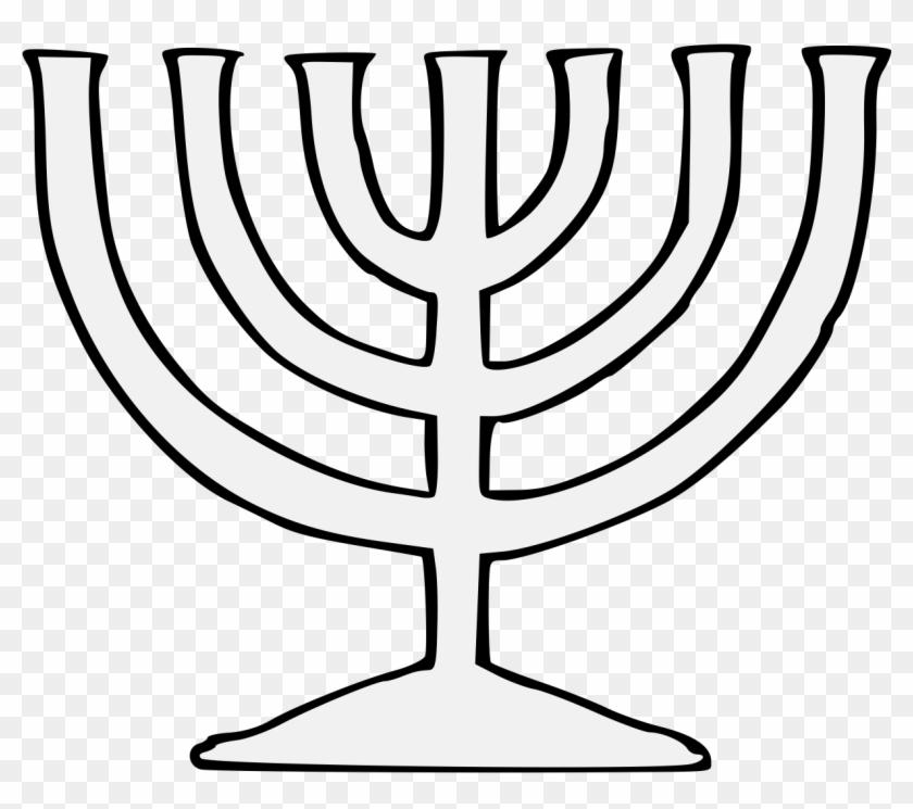 Menorah Traceable , Png Download - Traceable Menorah Clipart #841703