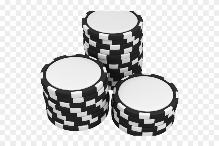 Poker Clipart Poker Chip - Black And White Poker Chips Clipart - Png Download