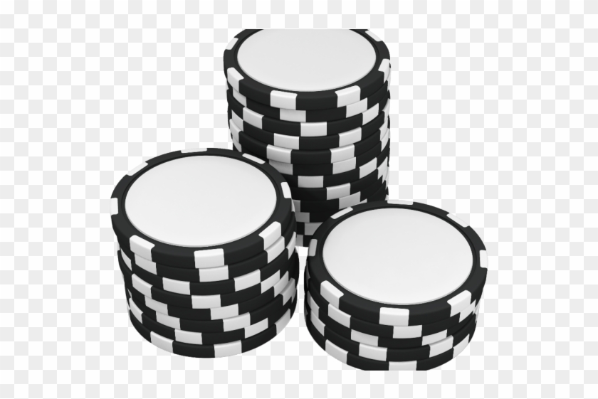 Poker Clipart Poker Chip - Black And White Poker Chips Clipart - Png Download #841777