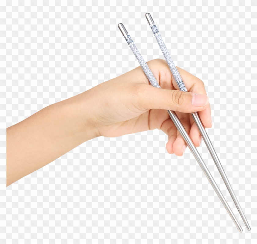 Chopsticks Png Transparent Image - Hand Holding Chopsticks Png Clipart #841957