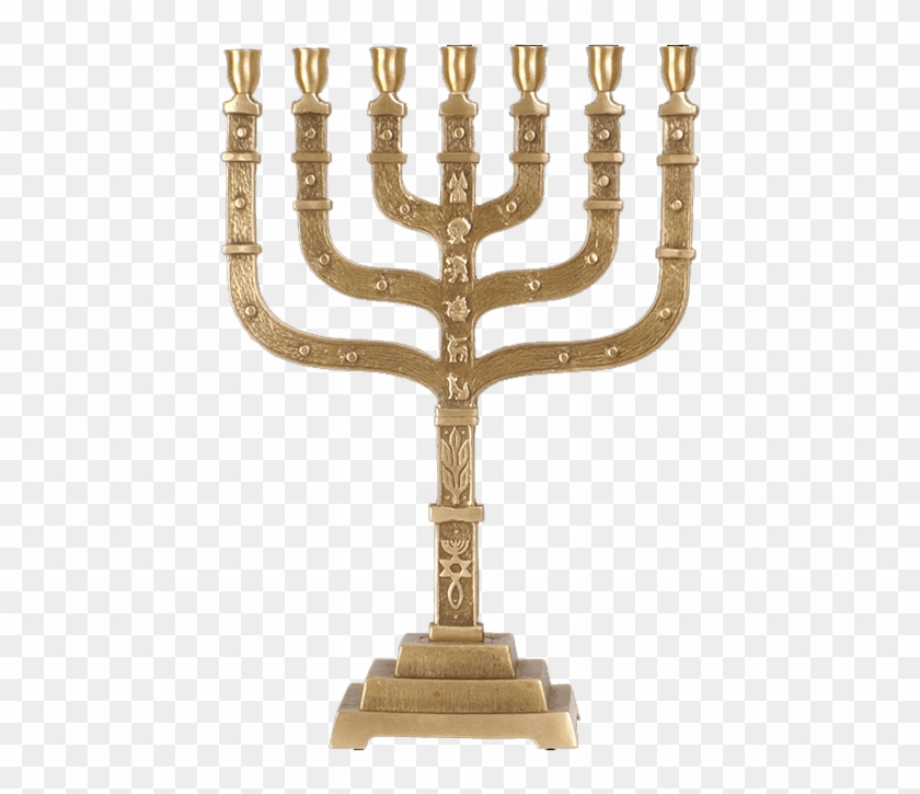 Messianic Menorah In Brass - Menorah Clipart #841978