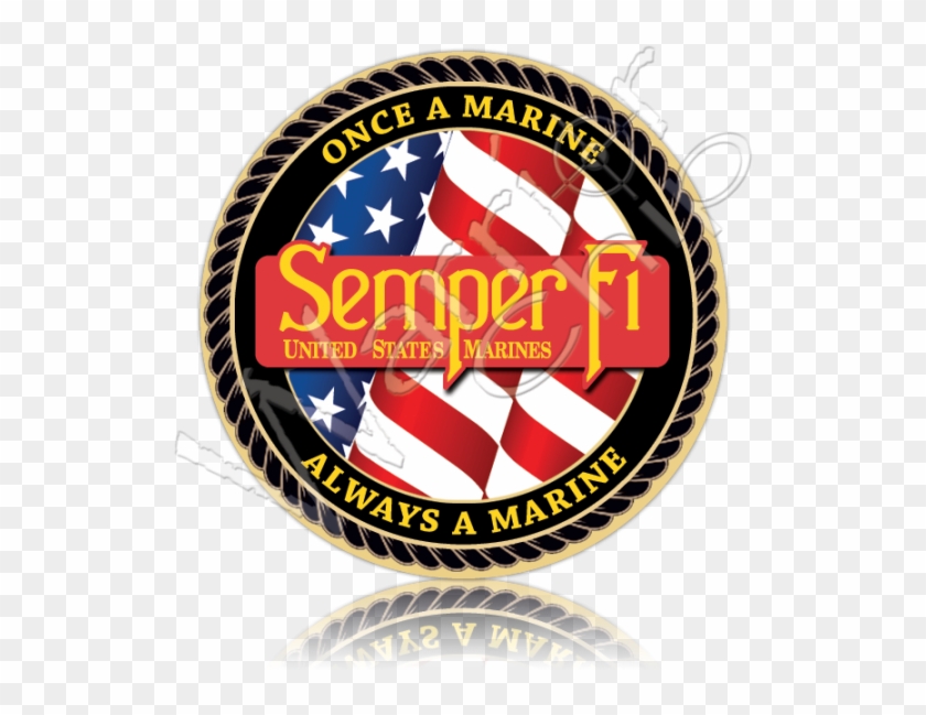 Marine Corps Military Poker Chips - Once A Marine Always A Marine Png Clipart #842076