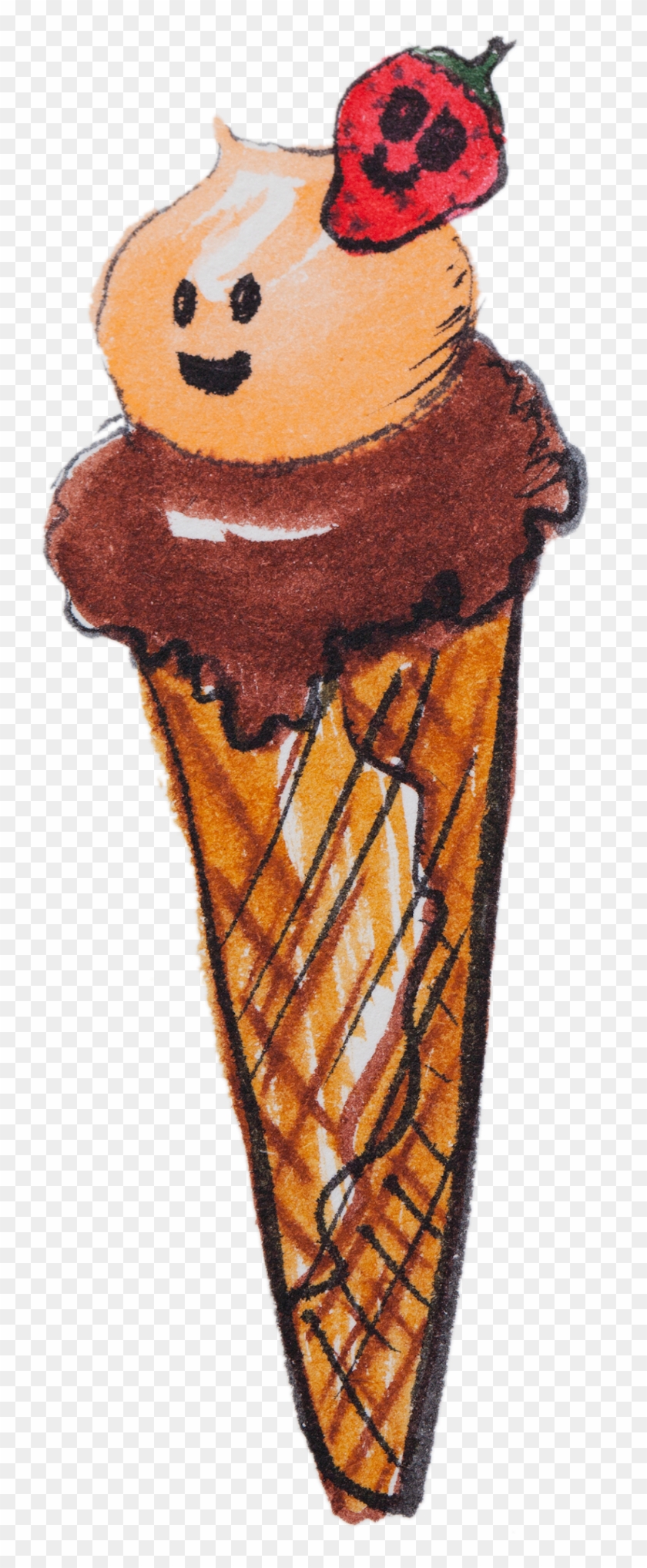How About A Scoop Of All Three Flavors In One Awesome - Ice Cream Cone Clipart #842508