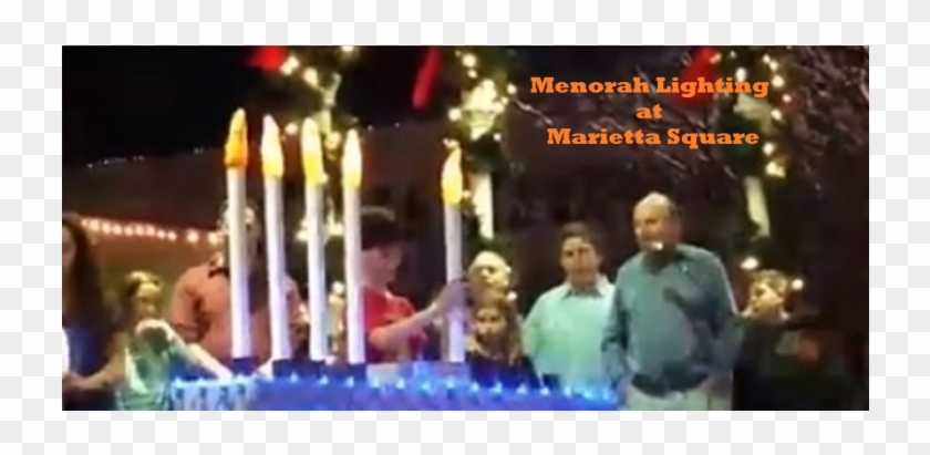 Giant Menorah Lighting At Marietta Square Glover Park - Saint Nicholas Day Clipart #843368