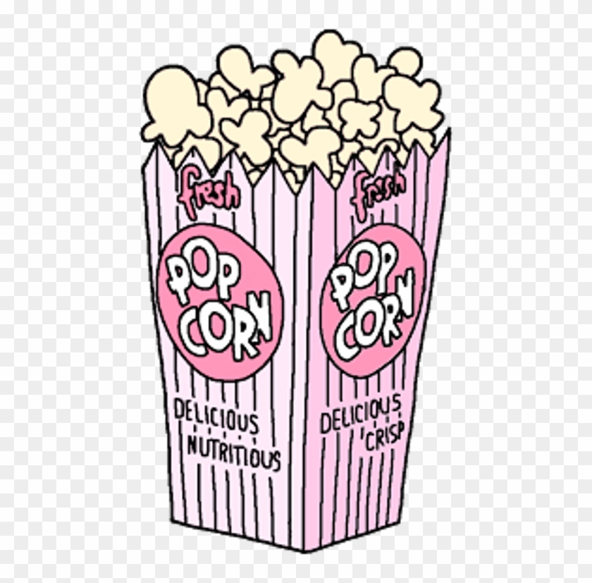 Drawn Popcorn Transparent Tumblr - Png Popcorn Clipart #843513