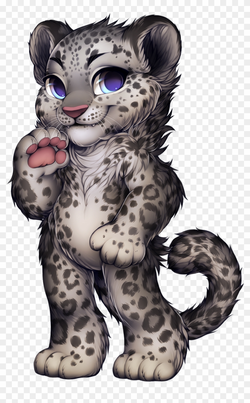 Drawn Snow Leopard Dragon Wing - Snow Leopards Tigers Lions Clipart