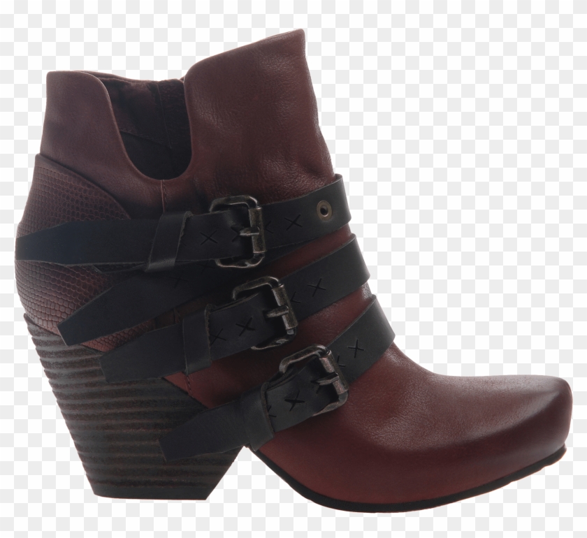 Lasso Women's Ankle Boot In Red Oak Side View Clipart #844127