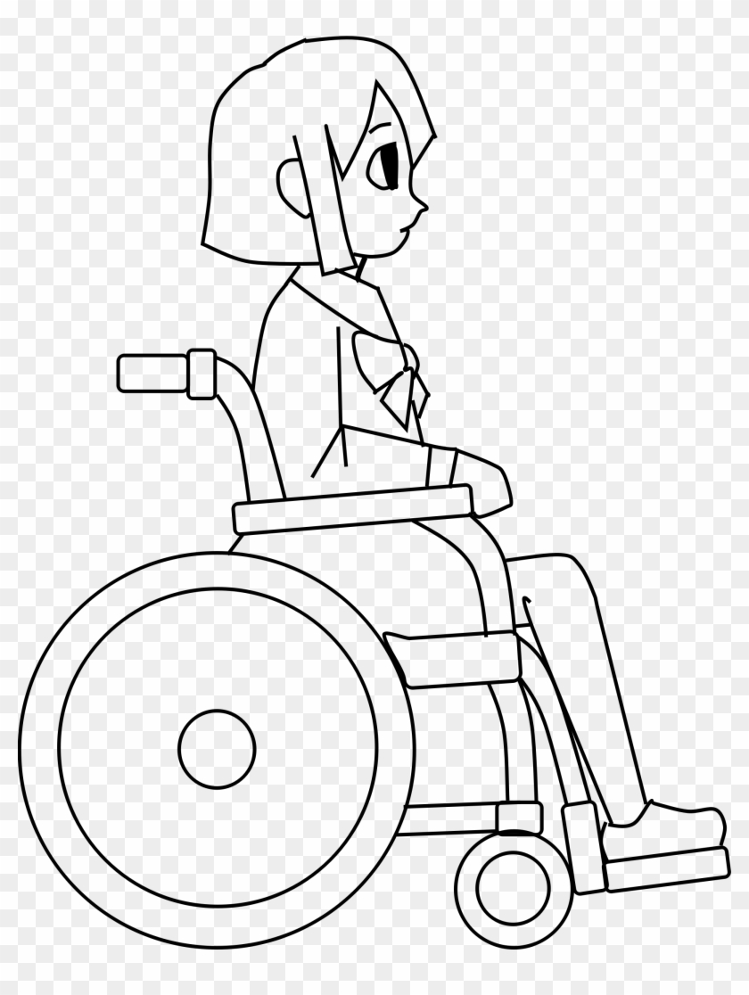 1870 X 2396 2 - Easy Girl In Wheelchair Drawing Clipart