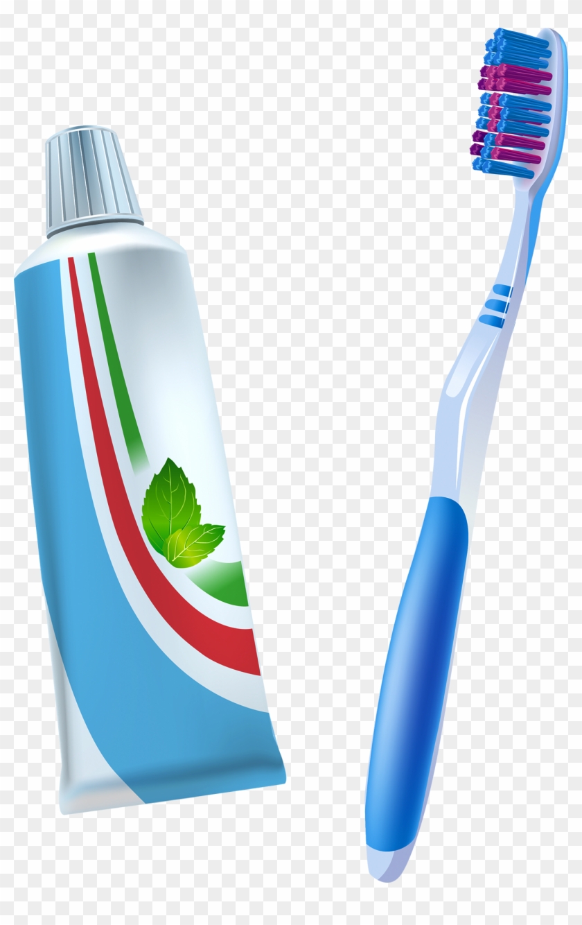 Toothbrush Png Free Download - Escova E Pasta De Dentes Clipart #844218