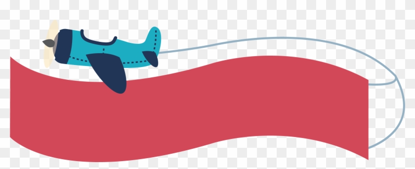 Clipart Royalty Free Aircraft Banner Flag Box - Plane With Flag Png Transparent Png